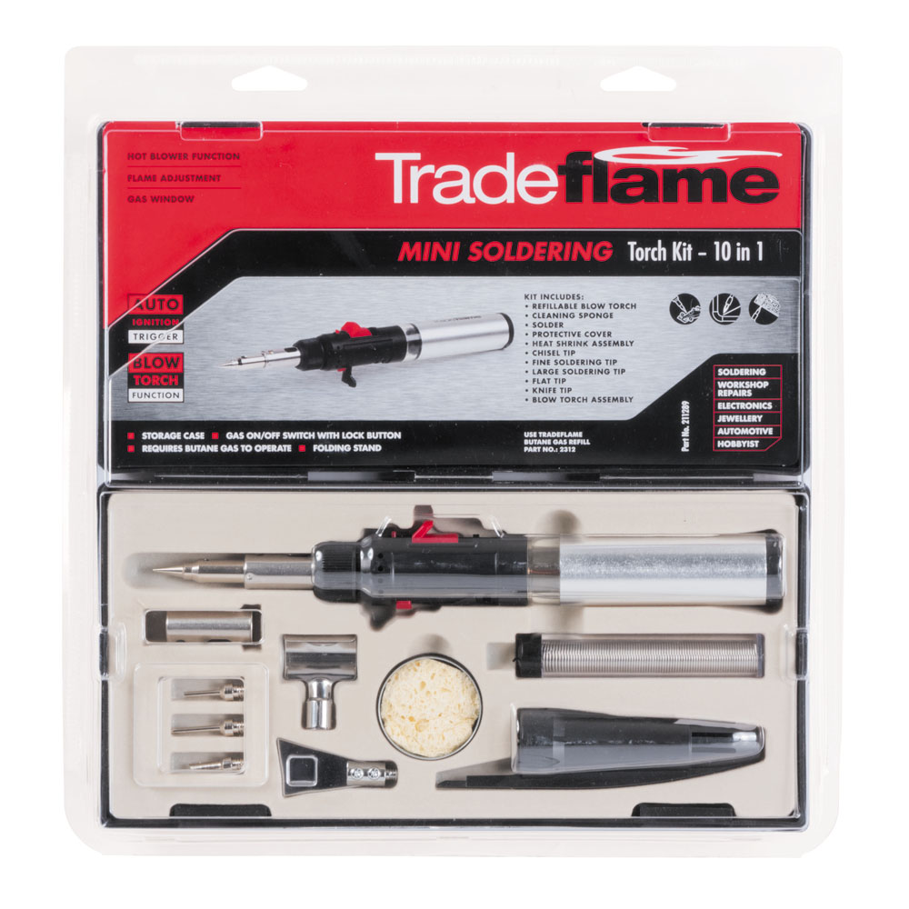 Gas soldering outlet torch kit